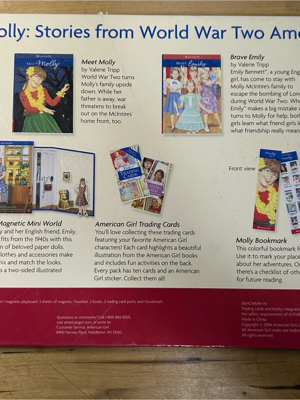 AMERICAN GIRL Molly and Emily Books and Magnetic Mini World Activity Set 2006